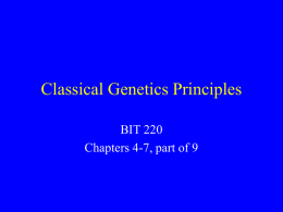 Classical Genetics Principles - MCCC Faculty & Staff Web Pages