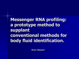 Messenger RNA profiling: a prototype method to supplant