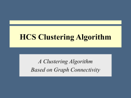 HCS Clustering Algorithm - Computer Science @ UC Davis