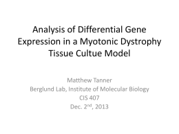 Analysis of Differential Gene Expression in a Myotonic