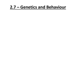 2.8 – Evolutionary Psychology