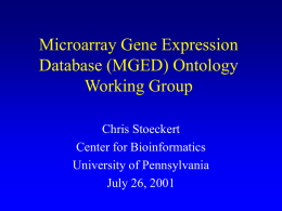 MGED Ontology Working Group