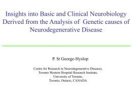Update on Genetics of Alzheimer Disease