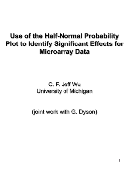 Use of the Half-Normal Probability Plot to Identify