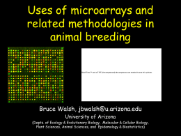 Potential use of microarrays and related methodologies in