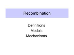 Recombination - CCGB | index