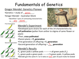 MENDEL Fundamentals of Genetics _1_