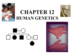 HUMAN GENETICS Chapter 12 - Goshen Community Schools