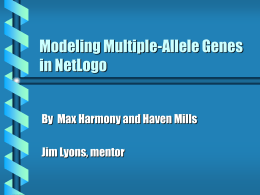 Modeling Multiple-Allele Genes in NetLogo