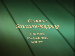Genome Structure/Mapping - Plant Sciences Department