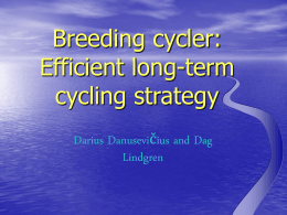 Towards efficient breeding