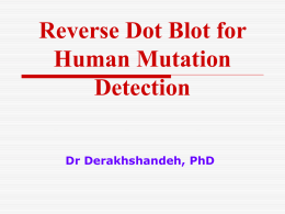 Reverse Dot Blot for Human Mutation Detection