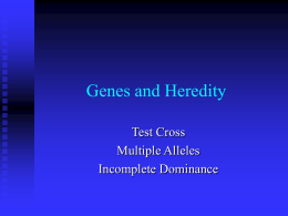 Genes and Heredity - Nova Scotia Department of Education