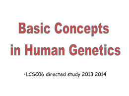 Basic Concepts in Genetics