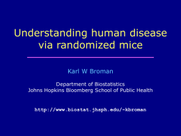 Understanding human disease via randomized mice