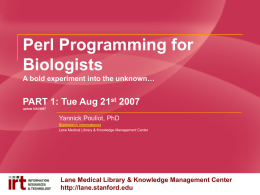 Perl Programming for Biologists