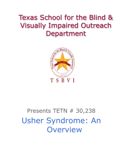 Usher Syndrome: An Overview
