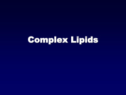 Complex Lipids - Shifa College of Medicine