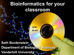 Bioinformatics for the classroom