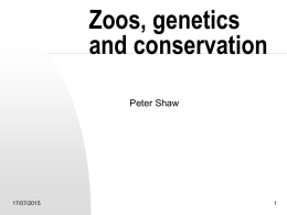 Zoos and conservation