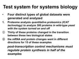 Test system for systems biology