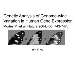 Genetic Analysis of Genome-wide Variation in Human Gene