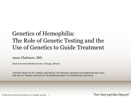 Genetics of Hemophilia