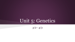 Unit 5: Genetics - Edmonds School District