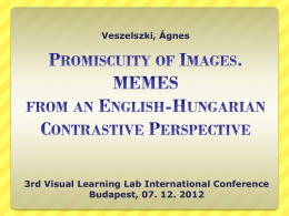 Promiscuity of Images. Memes from an English