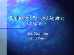 Reduction: For and Against Chapter 7
