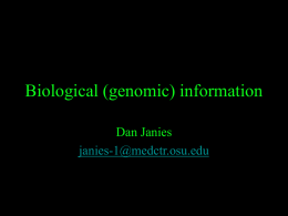 Biological information - Ohio State University