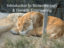 Introduction to Biotechnology & Genetic Engineering