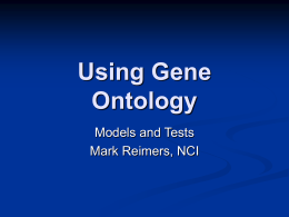 Using Gene Ontology - Center for Genomic Sciences