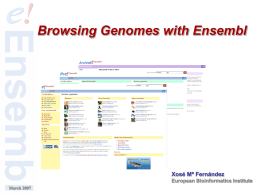 Browsing Genomes with Ensembl