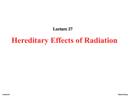Hereditary effects of radiation