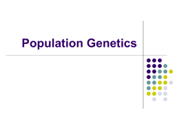 Population Genetics - Building Directory