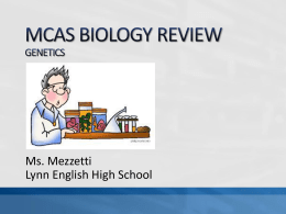 MCAS BIOLOGY REVIEW GENETICS AND EVOLUTION