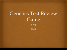 Genetics Test Review Game
