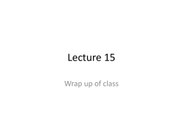 Lecture 15