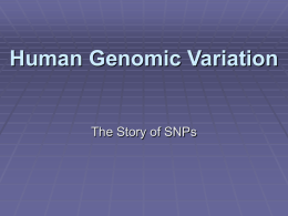 Genomic Variations