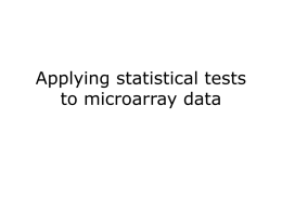 Section 3 - Applying statistical Tests to Microarray Data