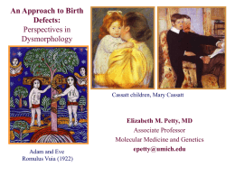 An Approach to Birth Defects: Perspectives on Dysmorphology