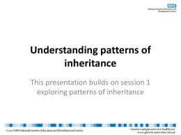 Understanding patterns of inheritance (PowerPoint presentation)