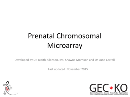 Prenatal Chromosomal Microarray - GEC-KO