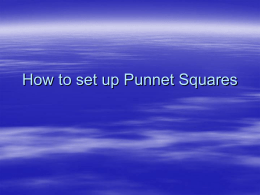 How to set up Punnet Squares