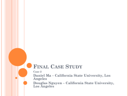 Final Case Study - Cal State L.A. - Cal State LA