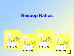 Reebop Ratios - West Branch Schools