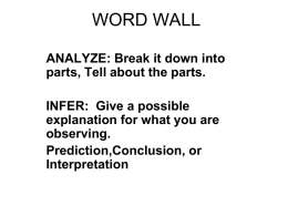 Word Wall Vocabulary
