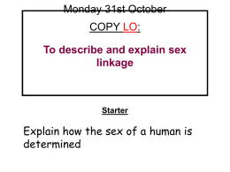 Sex Linkage - The Grange School Blogs