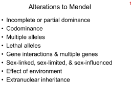 Modification of Mendel